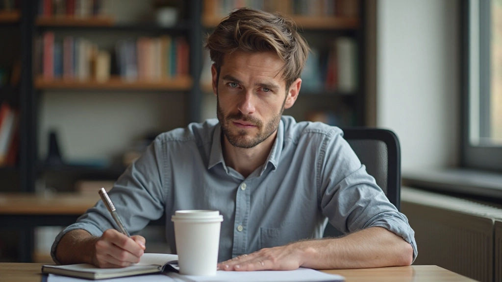 Persoon concentrerend bij het leren met notities en hersenen illustratie