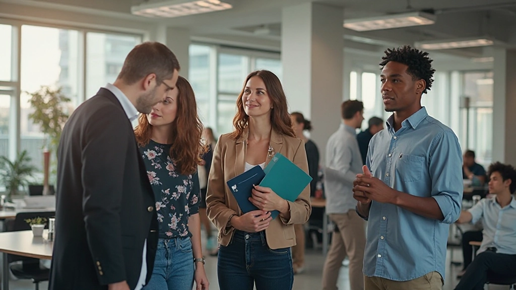 Team werkt samen in moderne leeromgeving